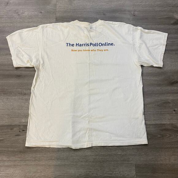 VINTAGE THEHARRISPOLLONLINE PROMO NEWS JOURNALISM SHIRT XL - Picture 4 of 5